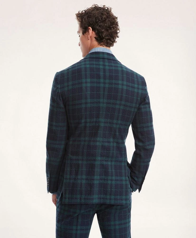 商品Brooks Brothers|Regent Regular-Fit Seersucker Sport Coat, Black Watch Tartan,价格¥2443,第5张图片详细描述