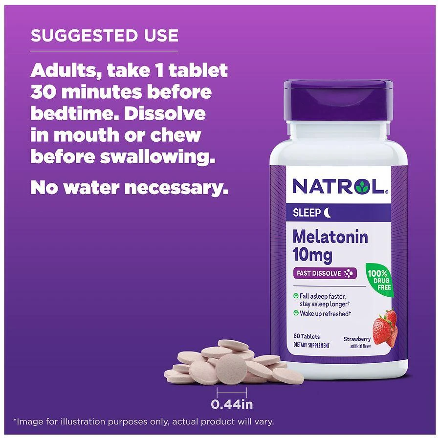 Melatonin 10 mg Fast Dissolve Tablets Strawberry 商品