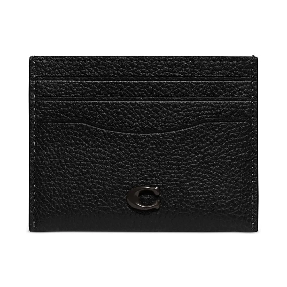 商品Coach|Pebble Leather Flat Card Case,价格¥565,第1张图片