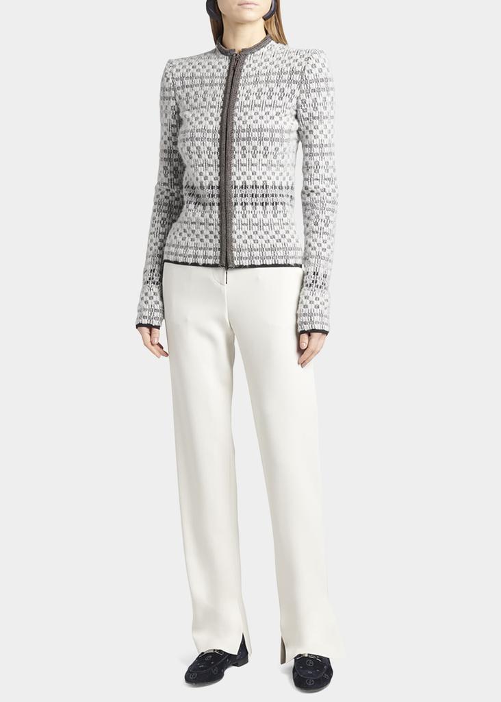 商品Giorgio Armani|Metallic Knit Jacquard Zip Jacket,价格¥28656,第1张图片