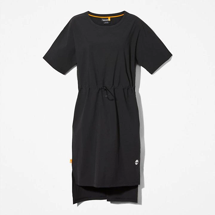 Drawstring T-Shirt Dress for Women in Black 商品