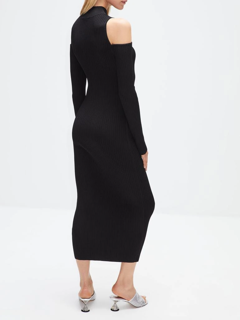 商品LAPOINTE|Shiny Viscose Cold Shoulder Dress,价格¥1893,第3张图片详细描述