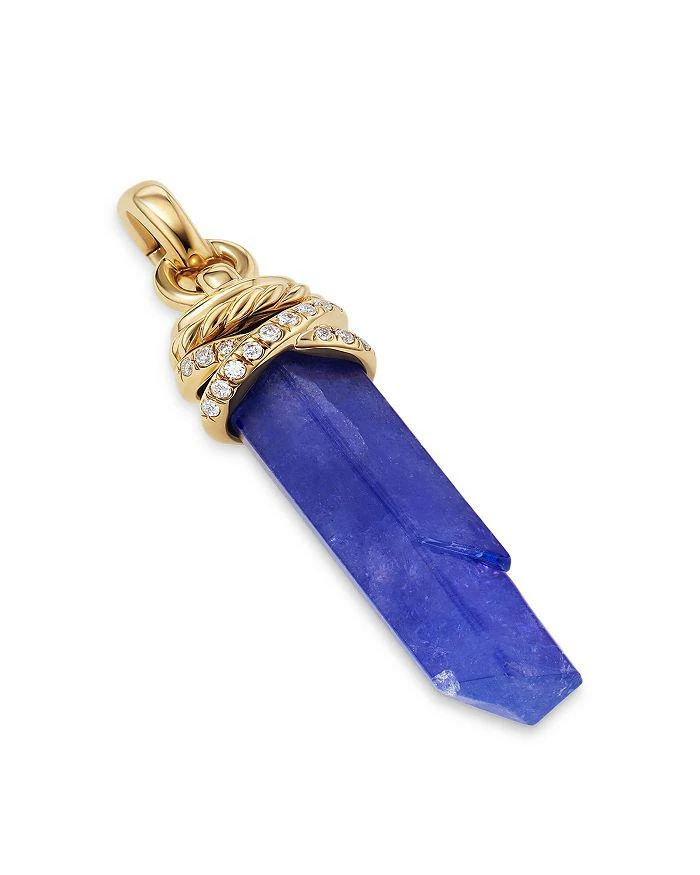 商品David Yurman|Amulets 18K Yellow Gold Wrapped Amulet with Pavé Diamonds,价格¥18687,第2张图片详细描述