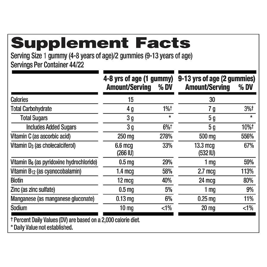 Immune+ Support for Kids Dietary Supplement Funtastic-Fruit商品第5张图片规格展示