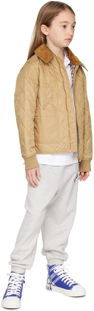 商品Burberry|Kids Beige Quilted Jacket,价格¥2611,第4张图片详细描述