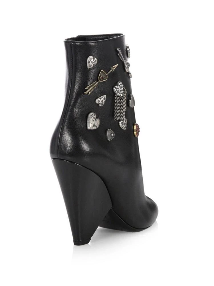 商品Yves Saint Laurent|Niki Cone Heel Embellished Leather Booties,价格¥4184,第2张图片详细描述