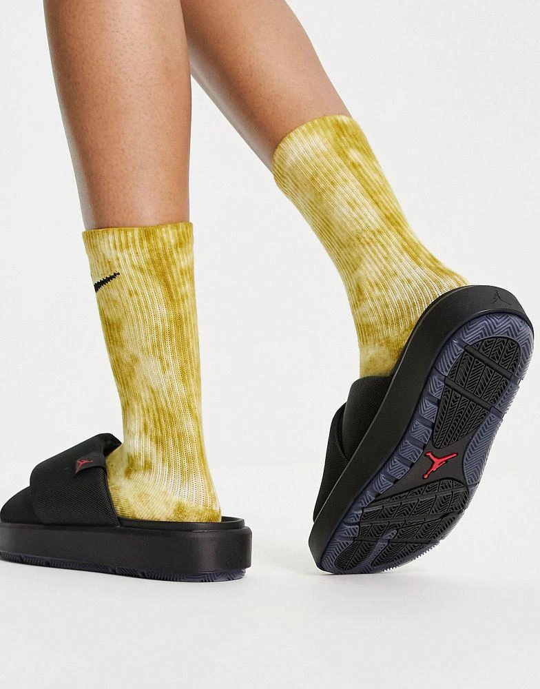 商品Jordan|Jordan Sophia flatform sliders in black,价格¥399,第4张图片详细描述
