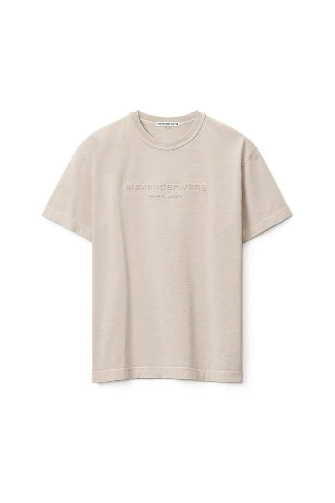 商品Alexander Wang|修身平纹针织压纹徽标 T 恤,价格¥1693,第1张图片