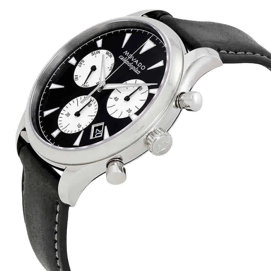 商品Movado|Movado Heritage Chronograph Black Dial Mens Watch 3650005,价格¥4138,第2张图片详细描述