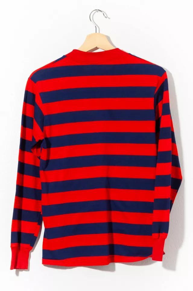商品Urban Outfitters|Vintage 1970s Red Navy Blue Striped Long Sleeve T-Shirt,价格¥661,第4张图片详细描述