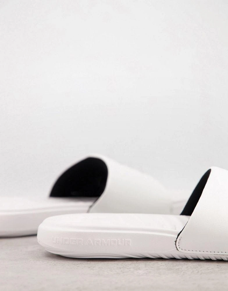 商品Under Armour|Under Armour Training Ansa Fix sliders in white,价格¥210,第4张图片详细描述