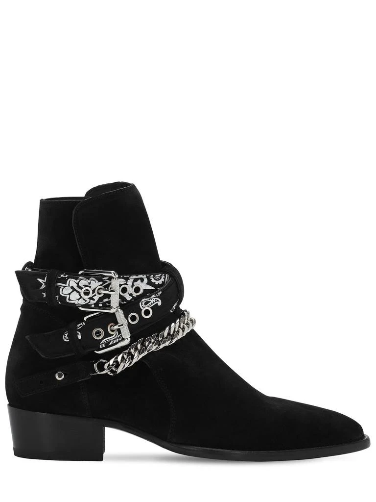 商品AMIRI|Bandana Buckle Suede Boots,价格¥10697,第1张图片