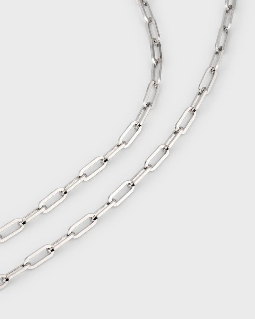 商品Lisa Nik|Golden Dreams 18K White Gold Paper Clip Necklace, 18"L,价格¥14591,第3张图片详细描述