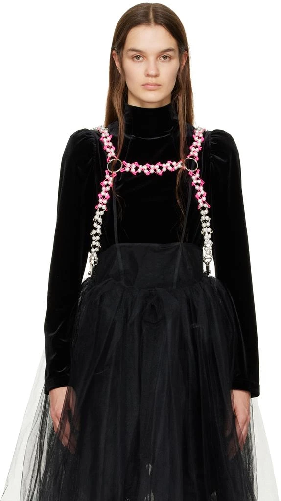 商品Noir Kei Ninomiya|Silver & Pink Pin & Pearl Harness,价格¥2110,第1张图片