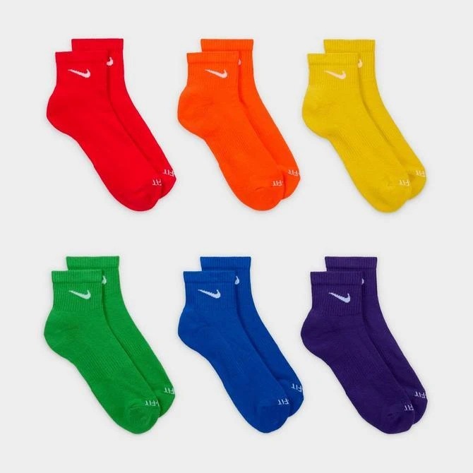 商品NIKE|Nike Everyday Plus Cushioned 6-Pack Quarter Training Socks,价格¥112,第3张图片详细描述