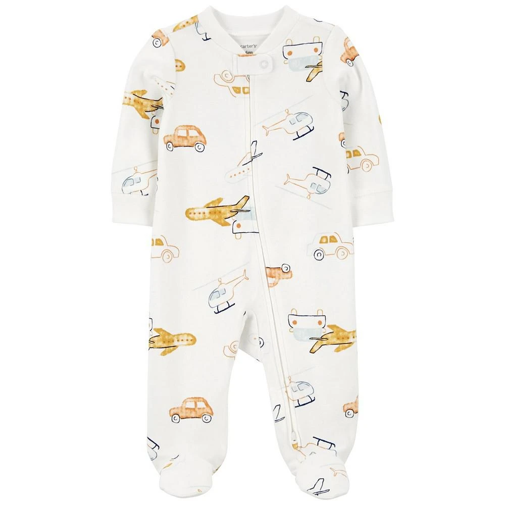 商品Carter's|Baby Boys Vehicles Zip Up Cotton Sleep and Play,价格¥138,第1张图片