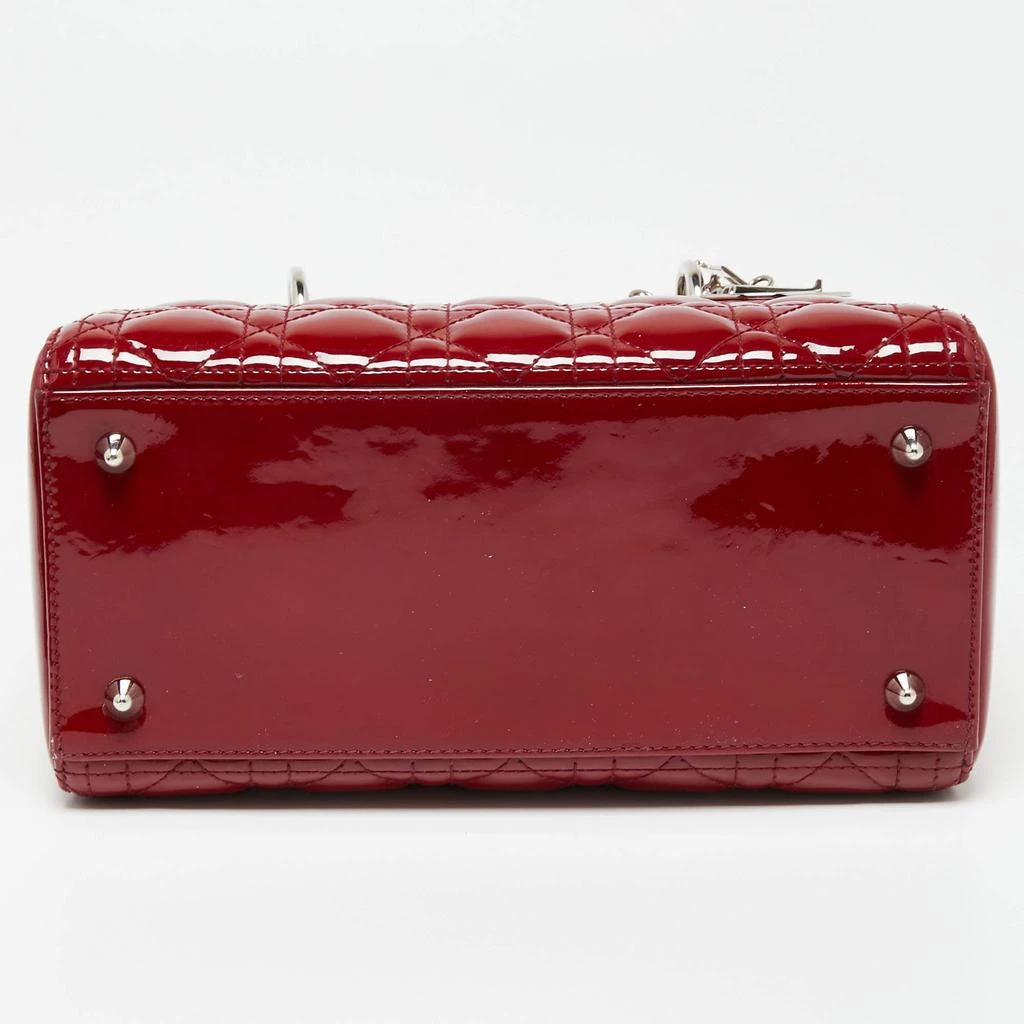 Dior Red Cannage Patent Leather Medium Lady Dior Tote 商品