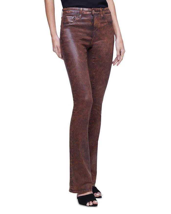 商品L'Agence|Selma High Rise Sleek Baby Bootcut Jeans in Cocoa,价格¥1284,第3张图片详细描述