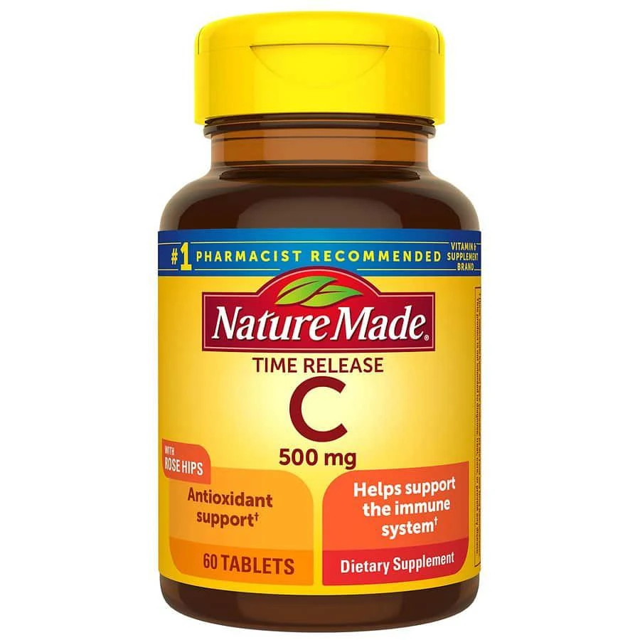 商品Nature Made|Vitamin C 500 mg Time Release Tablets with Rose Hips,价格¥21,第1张图片