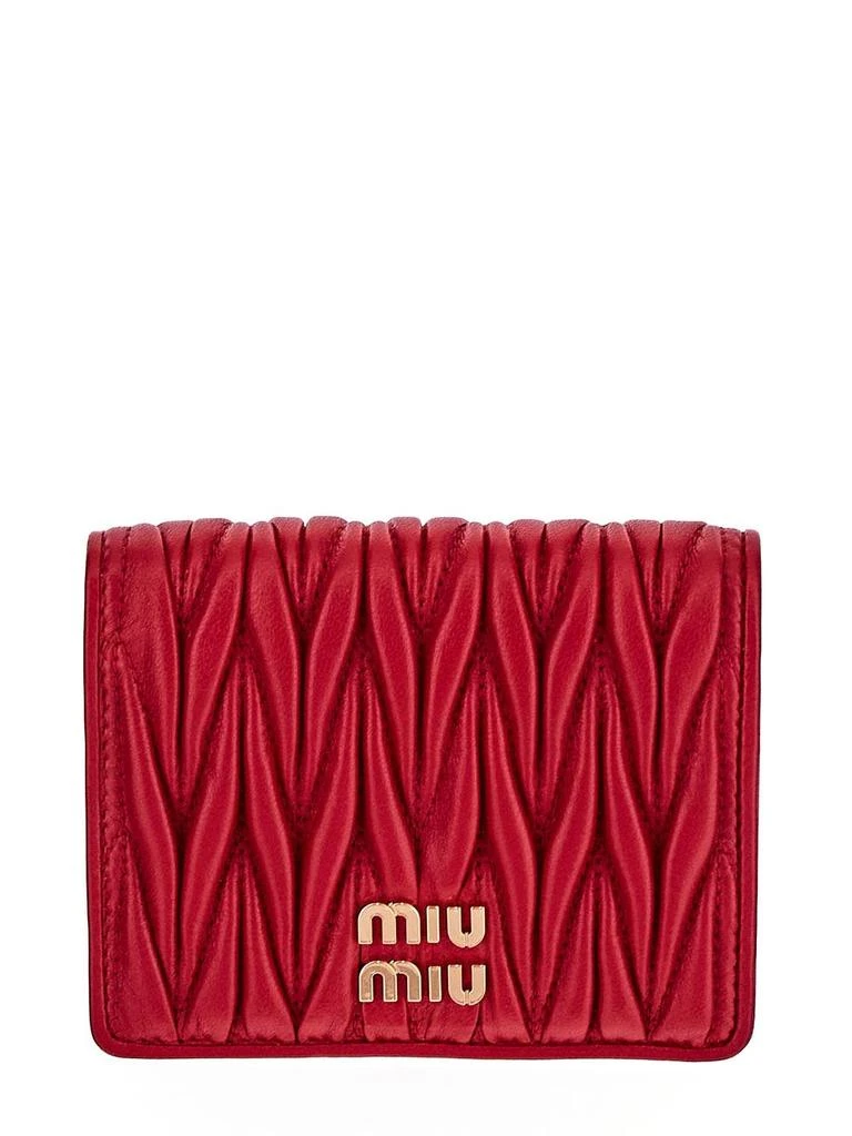 商品Miu Miu|Small Matelassè Nappa Leather Wallet,价格¥2976,第1张图片