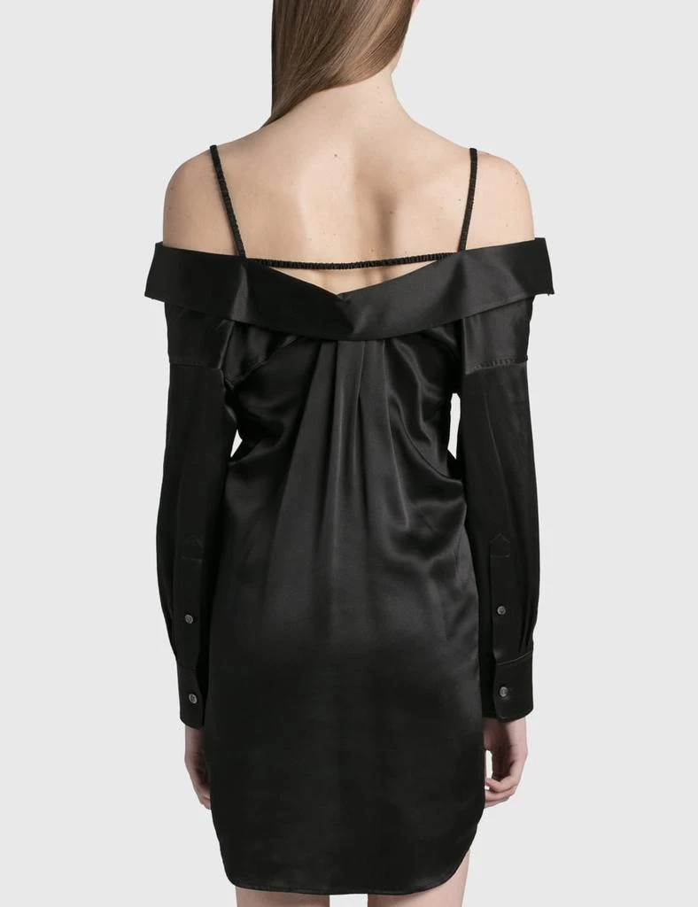 商品Alexander Wang|Off The Shoulder Shirt Dress With Scrunchie Strap,价格¥1801,第3张图片详细描述