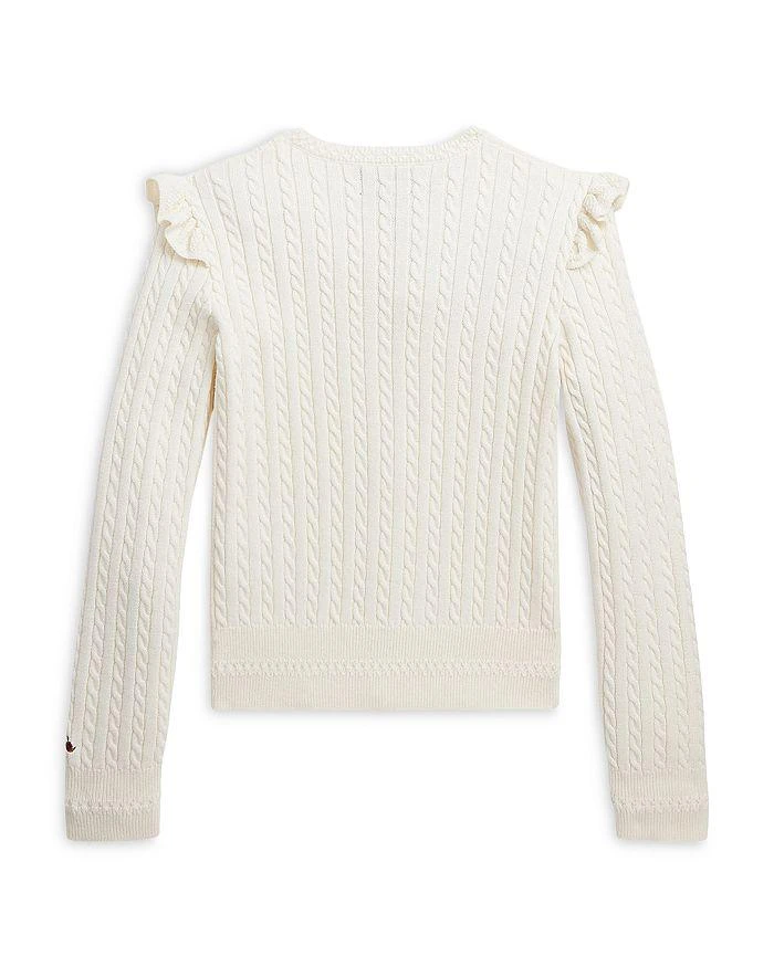 商品Ralph Lauren|Girls' Mini-Cable Cotton Cardigan - Little Kid, Big Kid,价格¥527,第2张图片详细描述