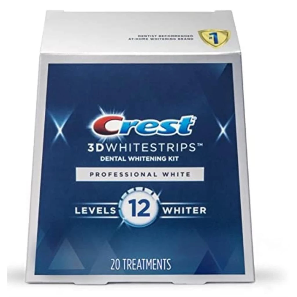 商品Crest|Crest 3D Whitestrips, Professional White, Teeth Whitening Strip Kit, 40 Strips (20 Count Pack),价格¥270,第1张图片