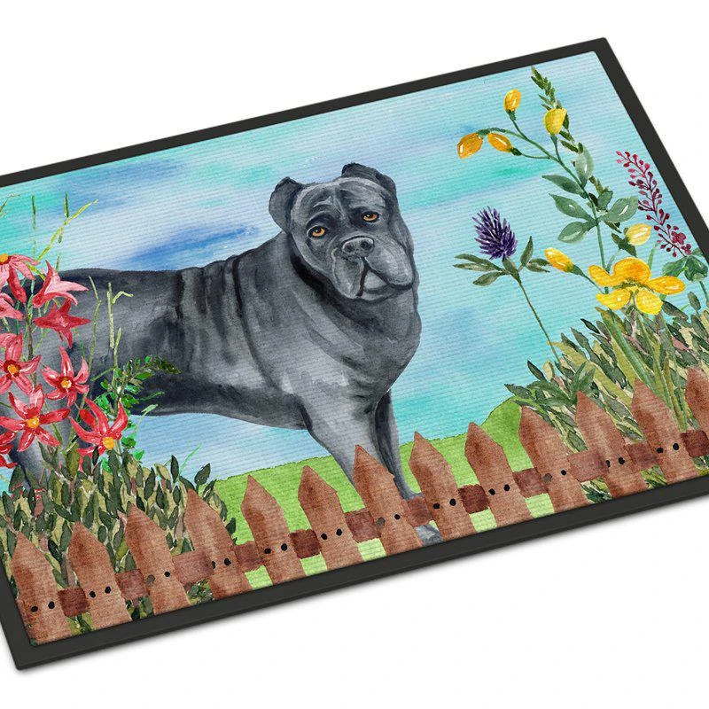 商品Caroline's Treasures|24 in x 36 in Cane Corso Spring Door Mat Indoor/Outdoor,价格¥312,第1张图片