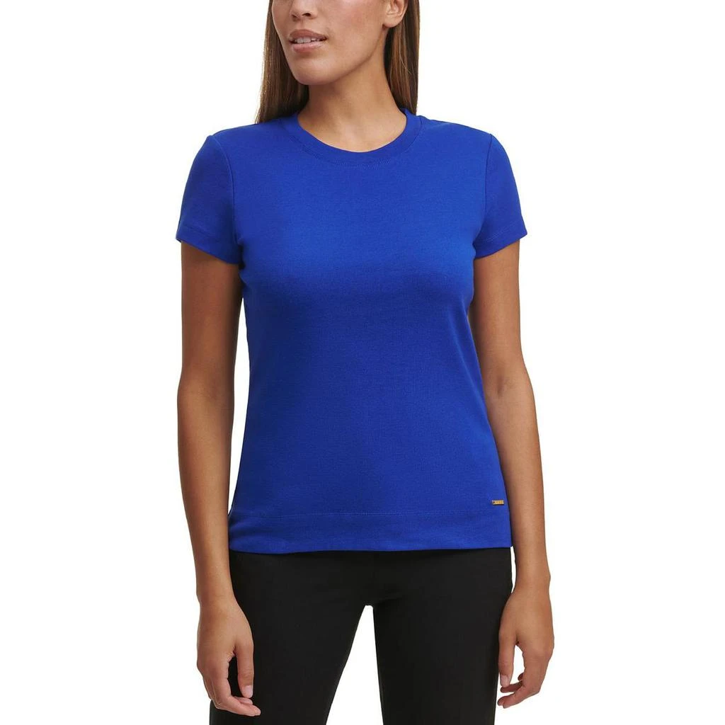 商品Calvin Klein|Calvin Klein Womens Petites Crewneck Cotton T-Shirt,价格¥92,第1张图片