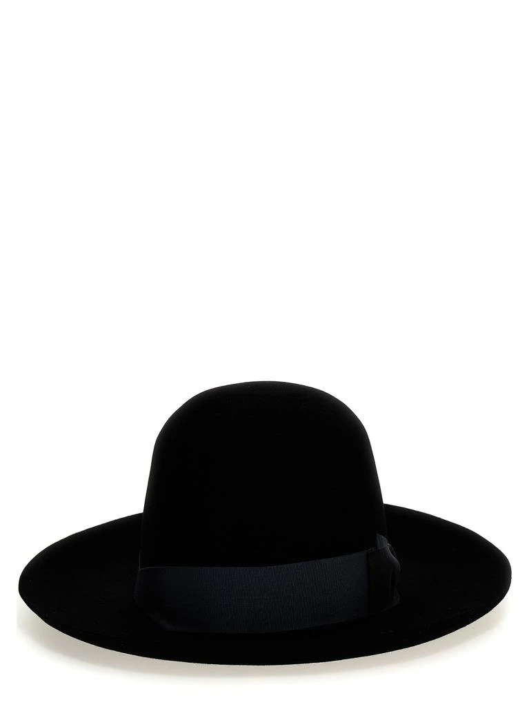 商品BORSALINO|Q.S. Folar Liscio Hats Black,价格¥1740,第3张图片详细描述