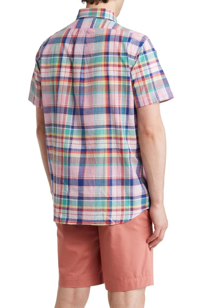 商品Brooks Brothers|Plaid Cotton Short Sleeve Button-Down Shirt,价格¥200,第2张图片详细描述