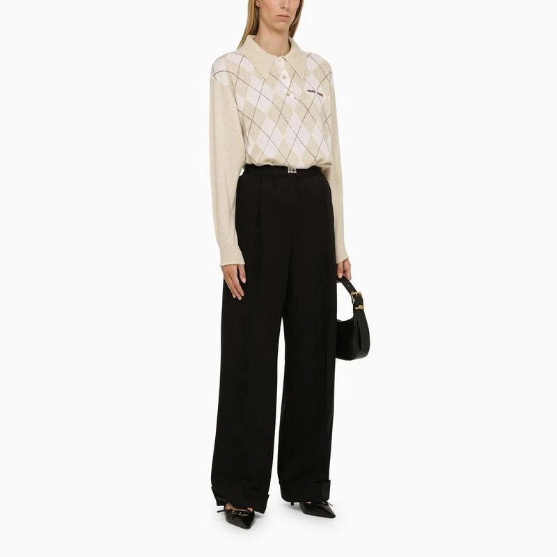 商品Miu Miu|Natural cashmere polo shirt,价格¥10671,第2张图片详细描述