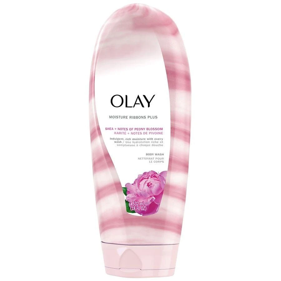 商品Olay|Moisture Ribbons Plus Body Wash Shea Butter + Peony Blossom, 18 oz,价格¥59,第5张图片详细描述