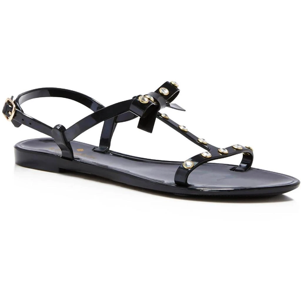 商品Kate Spade|Kate Spade New York Womens Savannah T-Strap Embellished Jelly Sandals,价格¥199,第1张图片