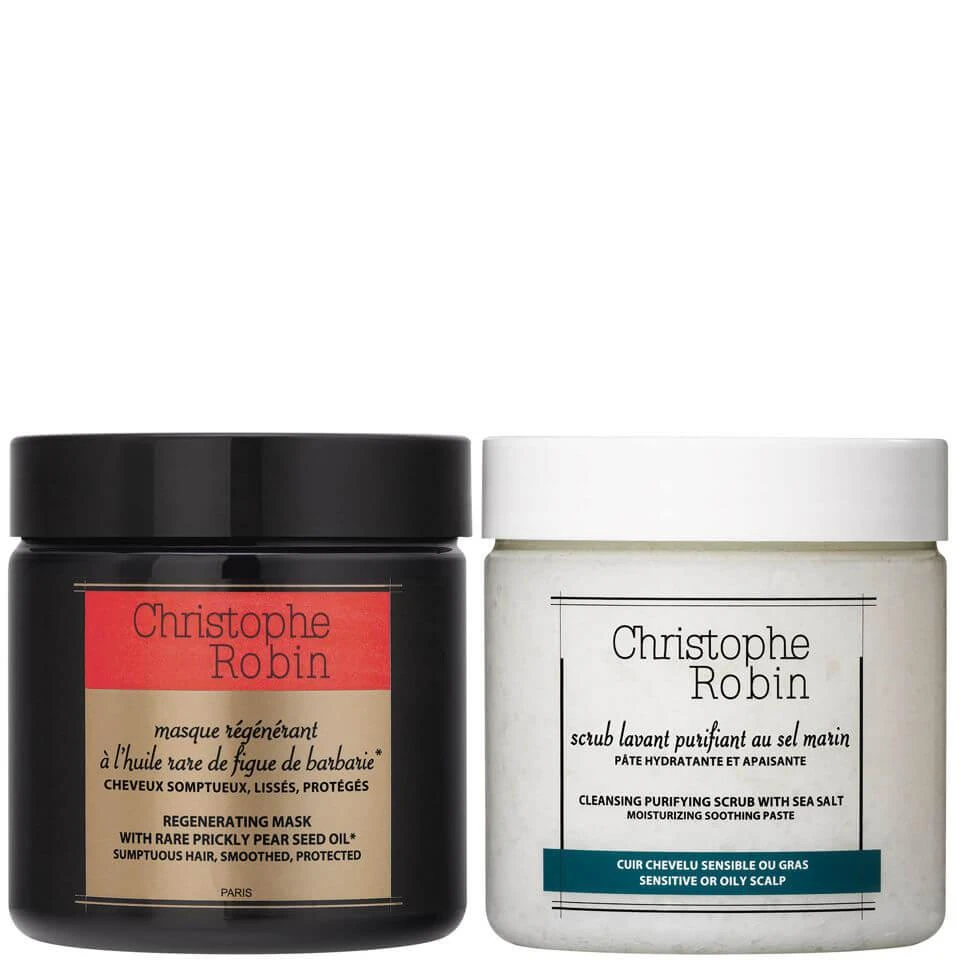 商品Christophe Robin|Sea Salt Scrub and Regenerating Mask with Rare Prickly Pear Seed Oil 250ml (Worth $124.00),价格¥1007,第1张图片