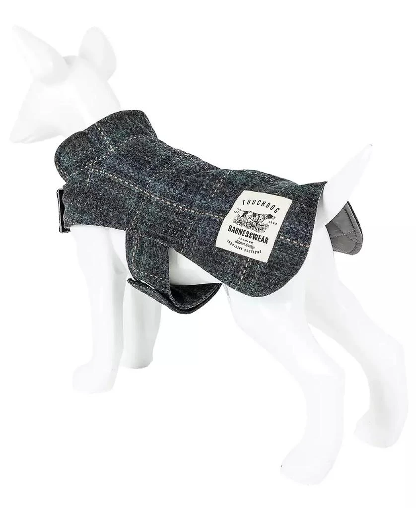 2-in-1 Windowpane Plaided Dog Jacket with Matching Reversible Dog Mat 商品