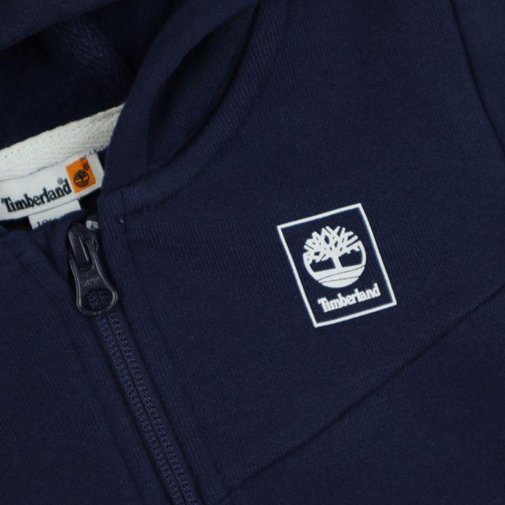 商品Timberland|Navy Hooded Baby Boys Zip Up,价格¥398-¥439,第4张图片详细描述