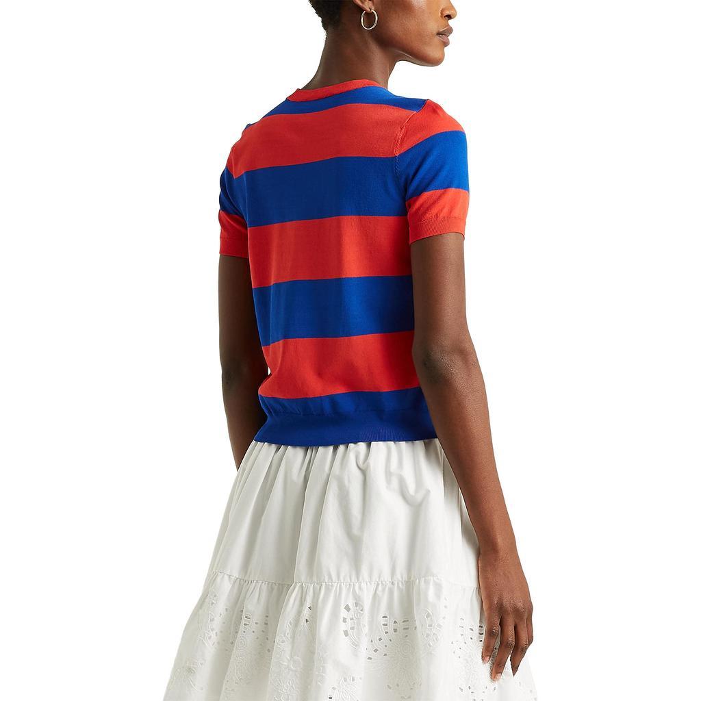 商品Ralph Lauren|Petite Striped Short Sleeve Sweater,价格¥245,第4张图片详细描述