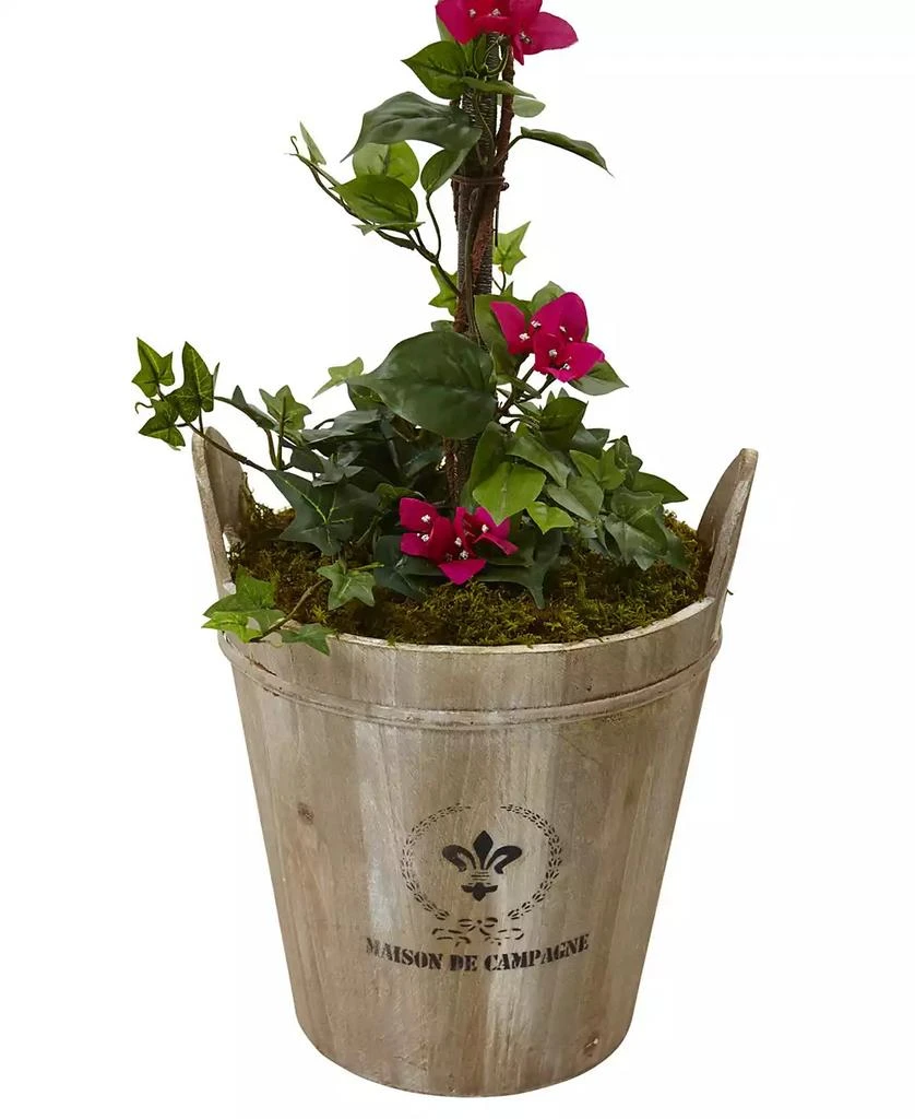 商品NEARLY NATURAL|5.5' Bougainvillea Artificial Tree with European Barrel Planter,价格¥2269,第5张图片详细描述