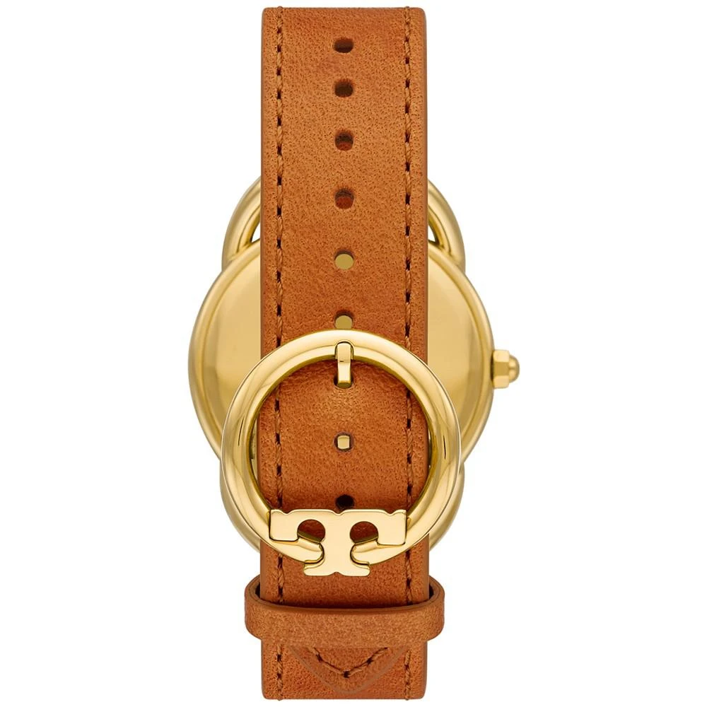 商品Tory Burch|Women's Brown Leather Strap Watch 32mm,价格¥1409,第3张图片详细描述