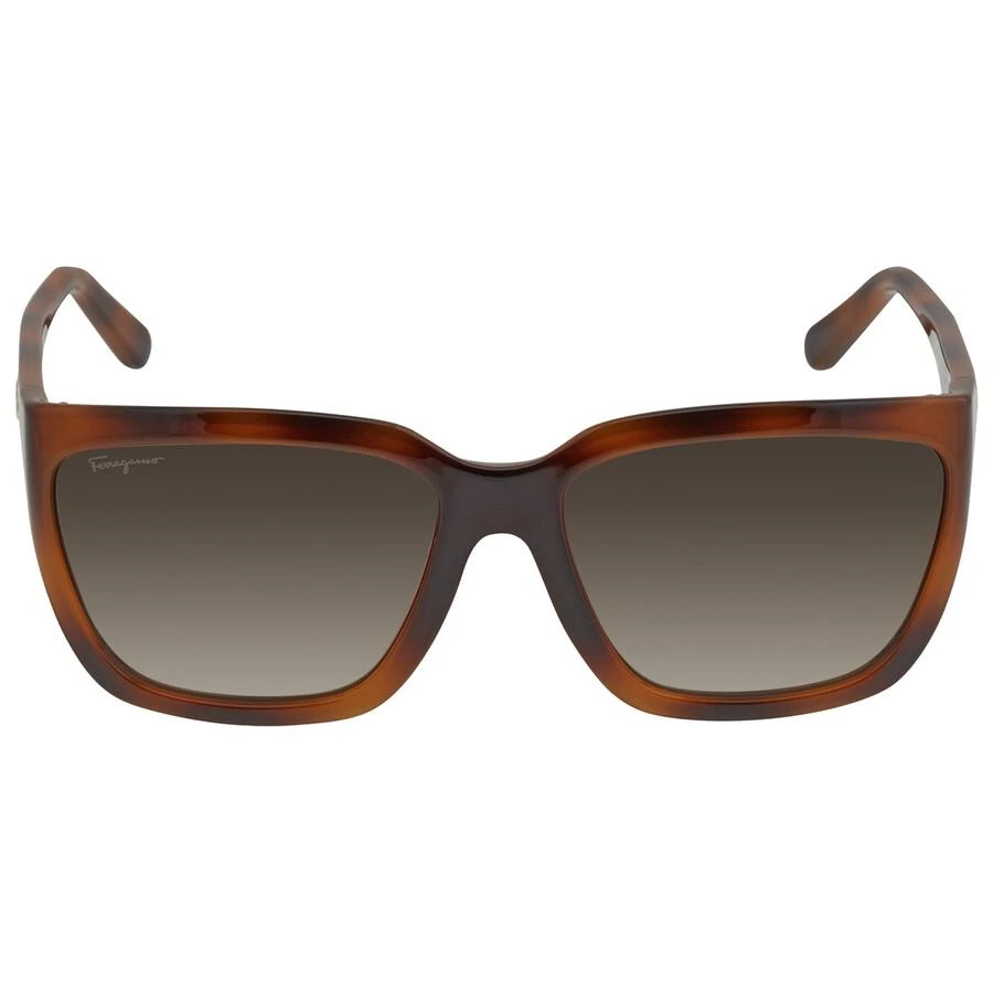 商品Salvatore Ferragamo|Salvatore Ferragamo Grey Rectangular Ladies Sunglasses SF1018S 214 59,价格¥513,第1张图片