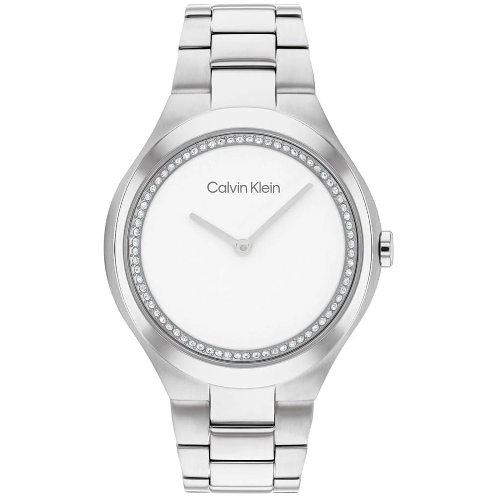 商品Calvin Klein|Women's 2H Quartz Silver-Tone Stainless Steel Bracelet Watch 36mm,价格¥944,第1张图片