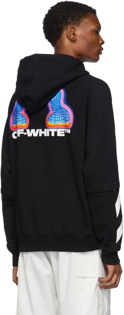 商品Off-White|Black & Multicolor Thermo Double Sleeve Hoodie,价格¥3052,第3张图片详细描述