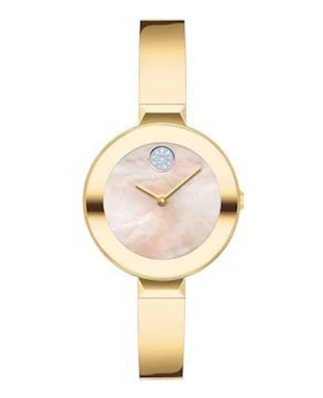 商品Movado|Movado Bold Yellow Gold Mother of Pearl Women's Watch 3600627,价格¥2980,第1张图片