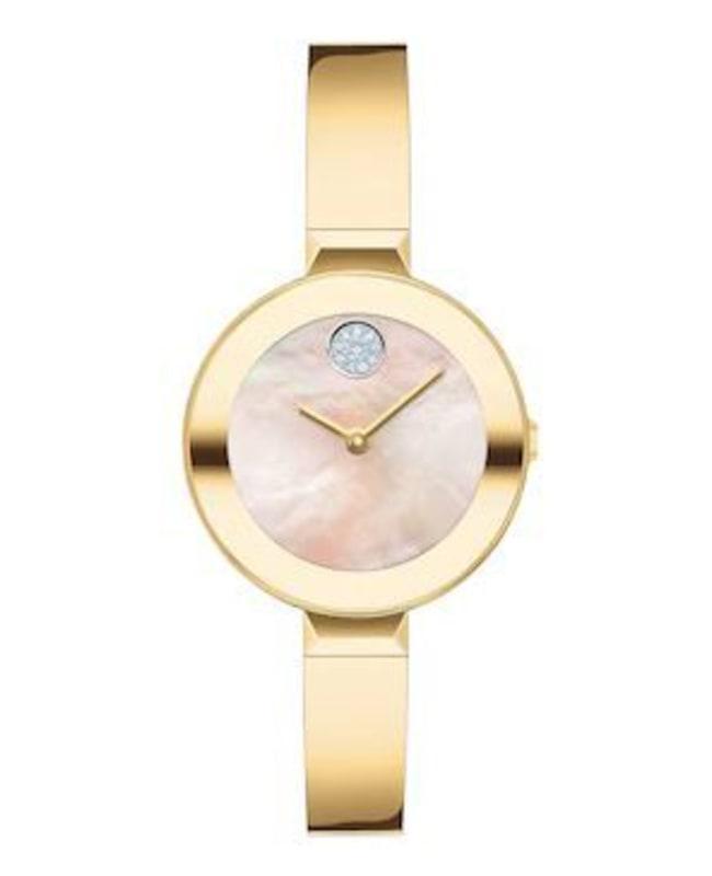 商品Movado|Movado Bold Yellow Gold Mother of Pearl Women's Watch 3600627,价格¥2910,第1张图片