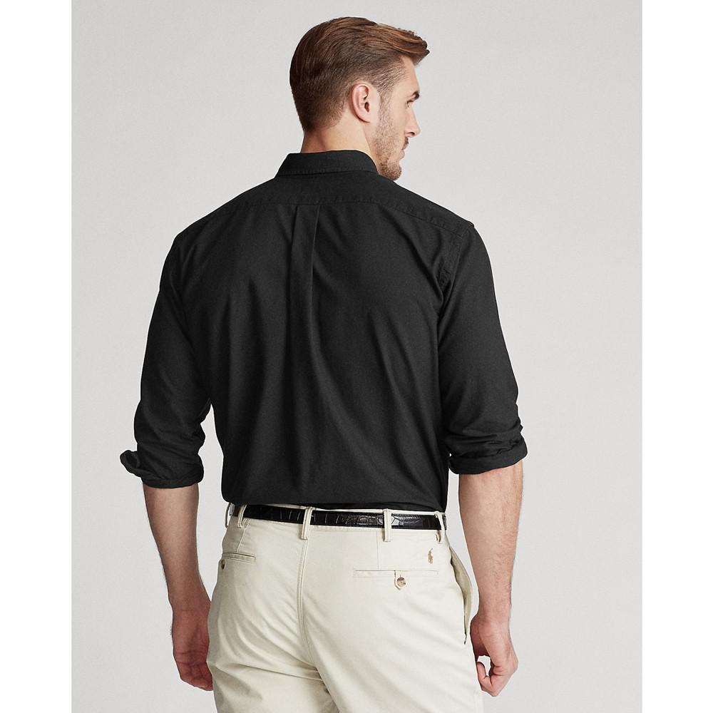 商品Ralph Lauren|Men's Big and Tall Classic Fit Garment-Dyed Long-Sleeve Oxford Shirt,价格¥588,第4张图片详细描述