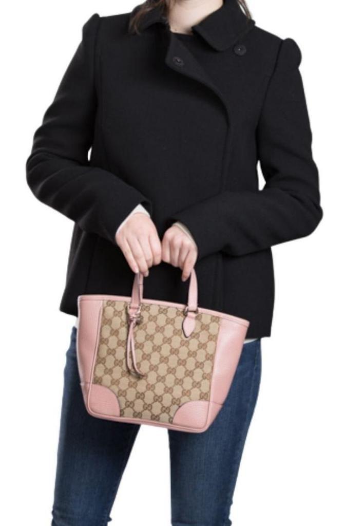 商品Gucci|Pink GG Canvas Small Bree Tote,价格¥10781,第4张图片详细描述