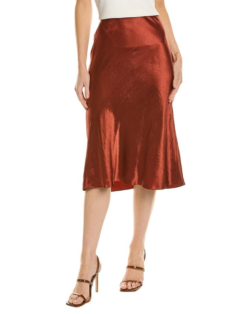 商品Vince|Vince Crushed Satin Slip Skirt,价格¥789,第1张图片