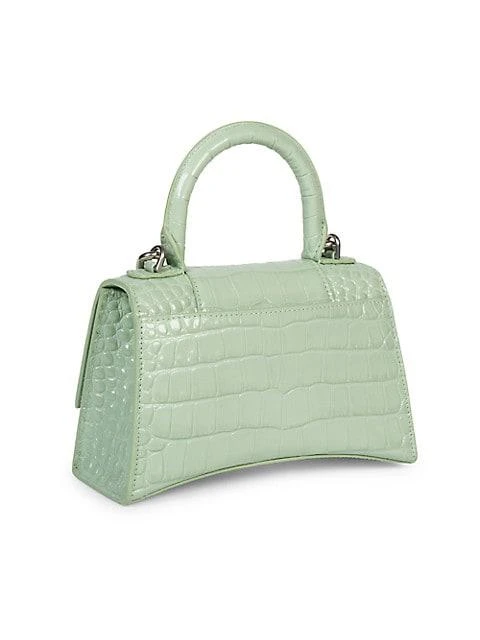 商品Balenciaga|XS Hourglass Croc-Embossed Leather Top Handle Bag,价格¥20888,第4张图片详细描述