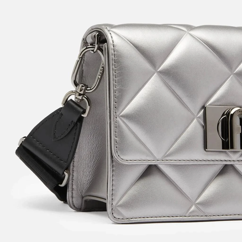 商品Furla|Furla Women's 1927 Quilted Soft Mini Cross Body Bag - Silver,价格¥1545,第3张图片详细描述